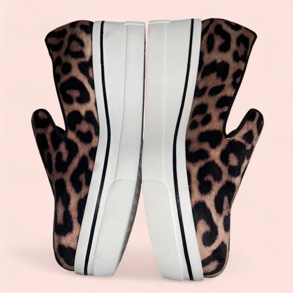 Stella McCartney Leopard Print Slip-On Sneakers - Picture 5 of 6
